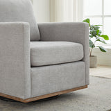 Square Upholstered Swivel Accent Chair