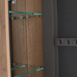 Wall Mounted Bathroom Cabinet With Adjustable Shelves, Storage For Vanity - Imitative Oak