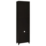 Media Tower With And Drawer With Adjustable Shelves Handles - Brown
