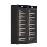 Wine Cooler With Dual Zone Temperature Control, Vacuum Insulated Door - Black