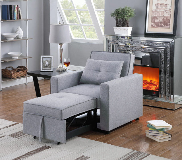 Zoey - Convertible Sleeper Chair With Side Pocket - Sleeper Chairs - Alpine Outlets