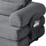 Convertible Sleeper Sofa With & Side Storage Pocket, Foldable Upholstered Couch For Living Room