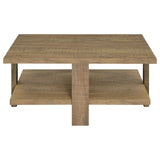 Runnion - Square Coffee Table - Light Brown