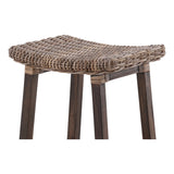 Country - Woven Kubu Counter Stool - Brown