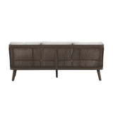 Genova - Patio Sofa With Two Accent Pillows - Gray