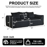 Minimalist 3 Seater Sofa With Curved Lines And Gently Sloped Backrest