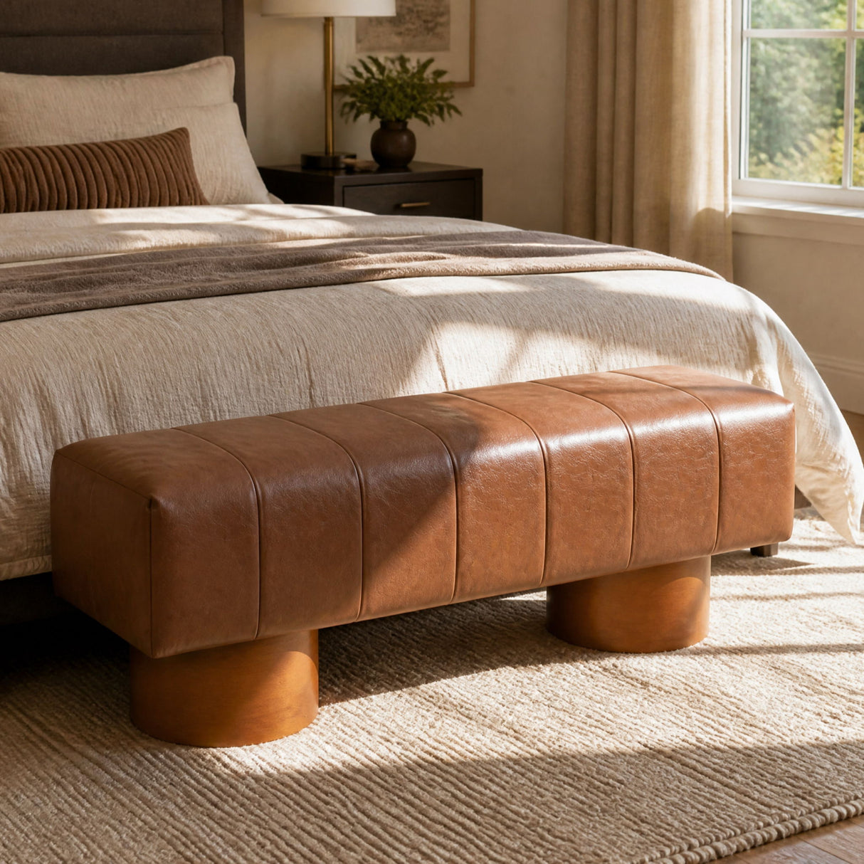 Modern Upholstered Dining Bench