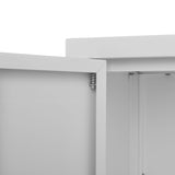 Modern Storage Cabinet With Adjustable Shelves, Magnetic Door Stopper