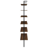 Christy - Owens - 6 Shelf Wall Bookshelf - Walnut