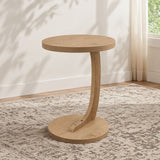 C - Shaped End Table With Sturdy Base
