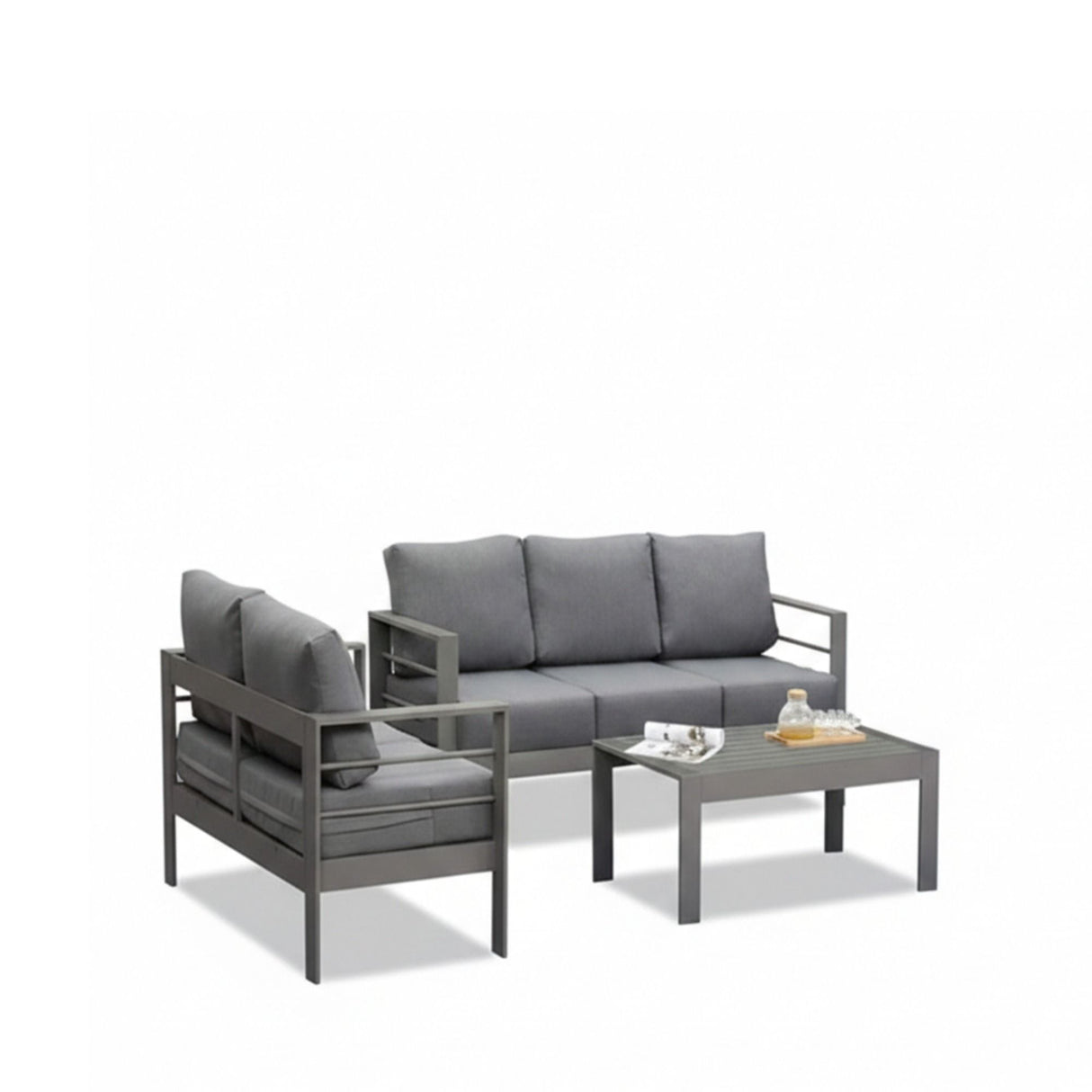 Outdoor Patio Set, All-Weather With Thick Cushions