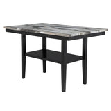 5 Piece Counter Dining Set With Table, Chairs - Black / Brown
