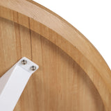 Pedestal Table For Living Room - White / Light Oak