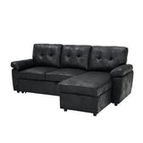 Convertible Sectional Sofa Bed With Pull Out Sleeper And Storage