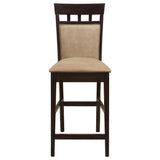 Upholstered Counter Height Stools (Set of 2) - Beige / Brown