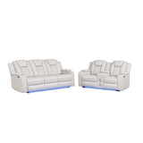 Benz - Power Recliner Set With LED Lighting And USB Charging