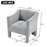 Barrel Accent Chair With Enclosed Arms