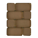 Mirror With en Metal Framed Decorative Rectangle Mirror For Bedroom Dressing Room, Hallway Or Living Spac - Gold - Wall Mirrors - Alpine Outlets