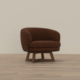 Swivel Accent Chair With Sculptural Base