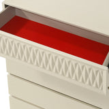 Stanley - 5 Drawer Chest With Crocodile Texture - Gray