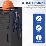 Rolling Tool Cabinet Heavy Duty Garage Storage With Lockable Doors & Drawers