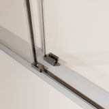 Frameless Single Sliding Soft Close Shower Doors, 5/16" Sgcc Tempered Glass