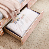 Gingham Daybed With USB Charging Port, Wave-Shaped Design