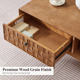 Coffee Table With Hidden Drawer And Open Shelf