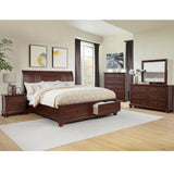 1 Piece Nightstand, 2 Drawer Storage Bedroom Furniture - Brown / Cherry