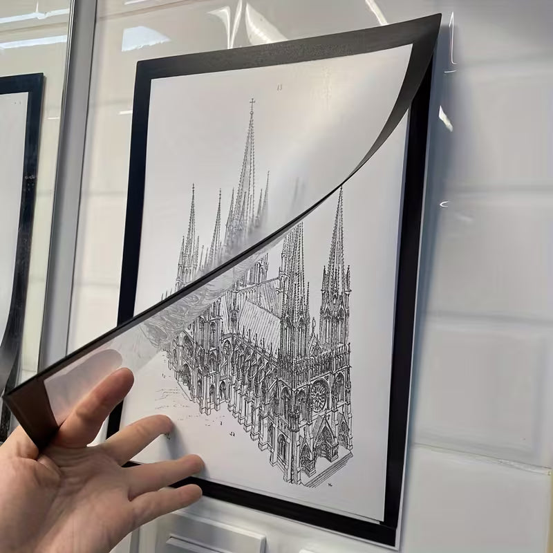 Magnetic Wall-Mounted Front-Opening Photo Frame Set