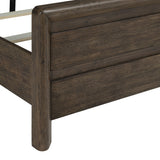 Panel Bed Frame With Unique Headboard And Included Slats