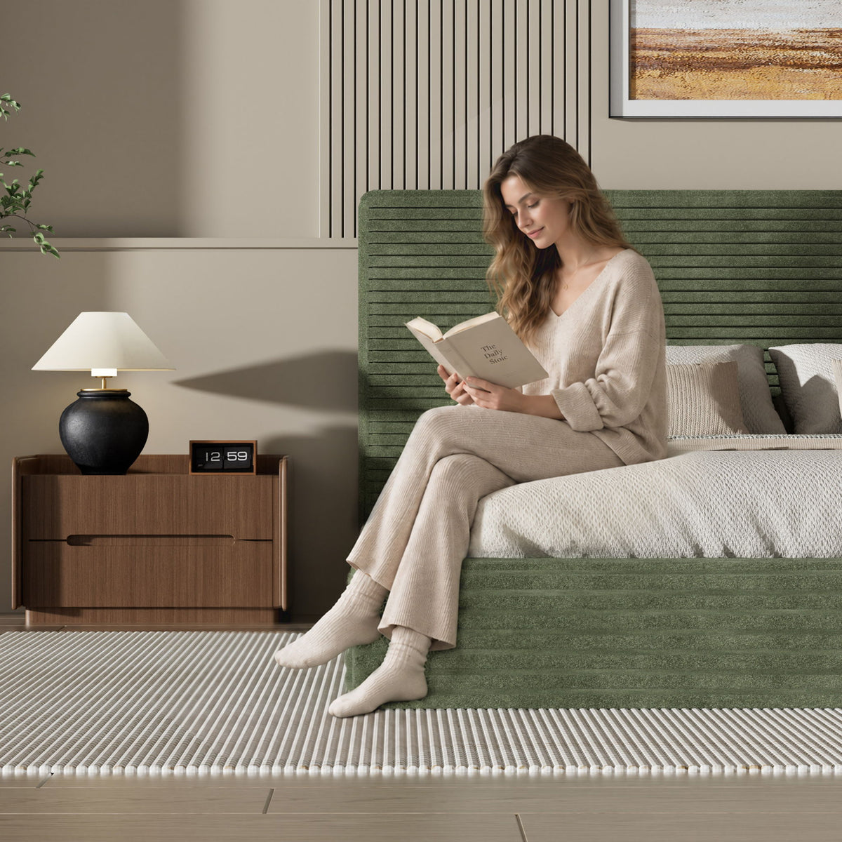Airframe - Upholstered Bed Frame, Cloud Soft Headboard