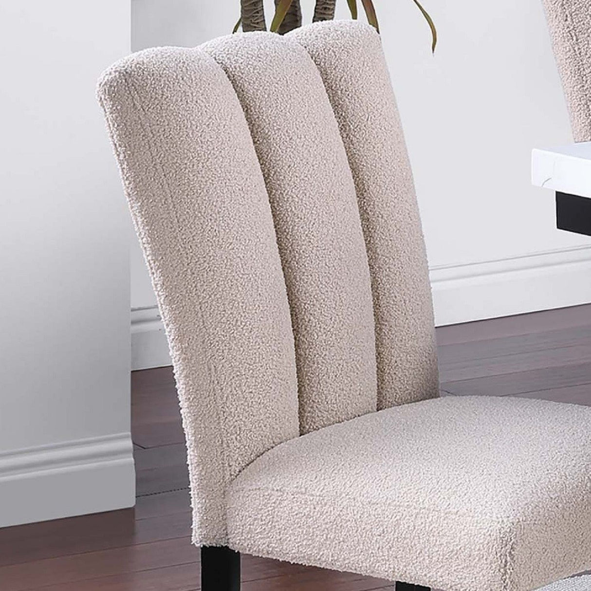 2 Tone Dining Table Set With Upholstered Side Chairs