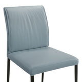Meriam - Full Back Top Grain Leather Upholstered Metal Dining Chairs (Set of 2)