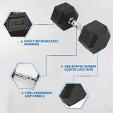 BalanceFrom 150LB Coated Hex Dumbbell Weight Set and A-Frame Storage Rack