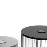 Solar Powered Nesting Side Table Set - Black