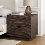 Nightstand With 2 Drawers, No Handles