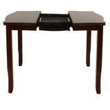 7 Piece Counter Height Dining Set With Butterfly Leaf Table And Chairs - Brown / Espresso