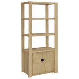Susac - 3 Shelf Media Tower With Tall Pier Cabinet - Light Oak
