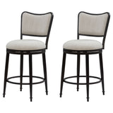Baxter - Steel Frame Fabric Upholstered Swivel Counter Height Barstool