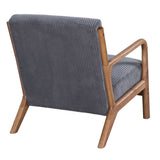 Upholstered Armchair With Back Support Pillow