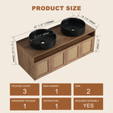 Bathroom Vanity & Art Sink, 2 Soft Close Doors, Float Mounting Design