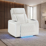 Electra - Power Recliner With Power Headrest, Massage, LED Lighting And USB Control