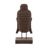 Carved Buddha Head - Dark Brown