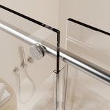 Frameless Single Sliding Soft Close Shower Doors, 5/16" Sgcc Tempered Glass