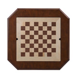 Bishop - Reversible Chess Checker Game Table With Game Tray (Chess Fingures Not Included) - Cherry
