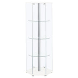 Tenley - 4 Shelf Curio Cabinet With Hexagonal Design