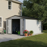 Garden Shed Outdoor Storage Building Waterproof Metal Frame 10x12ft