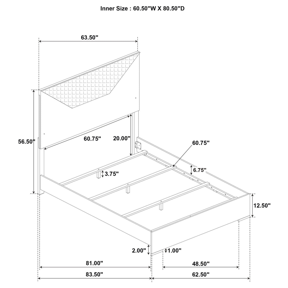 Pierce - 4 Piece Bedroom Set With LED Lighting