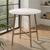 Jayla - 35.5" Marble Top Pub Table - Night Wenge / White
